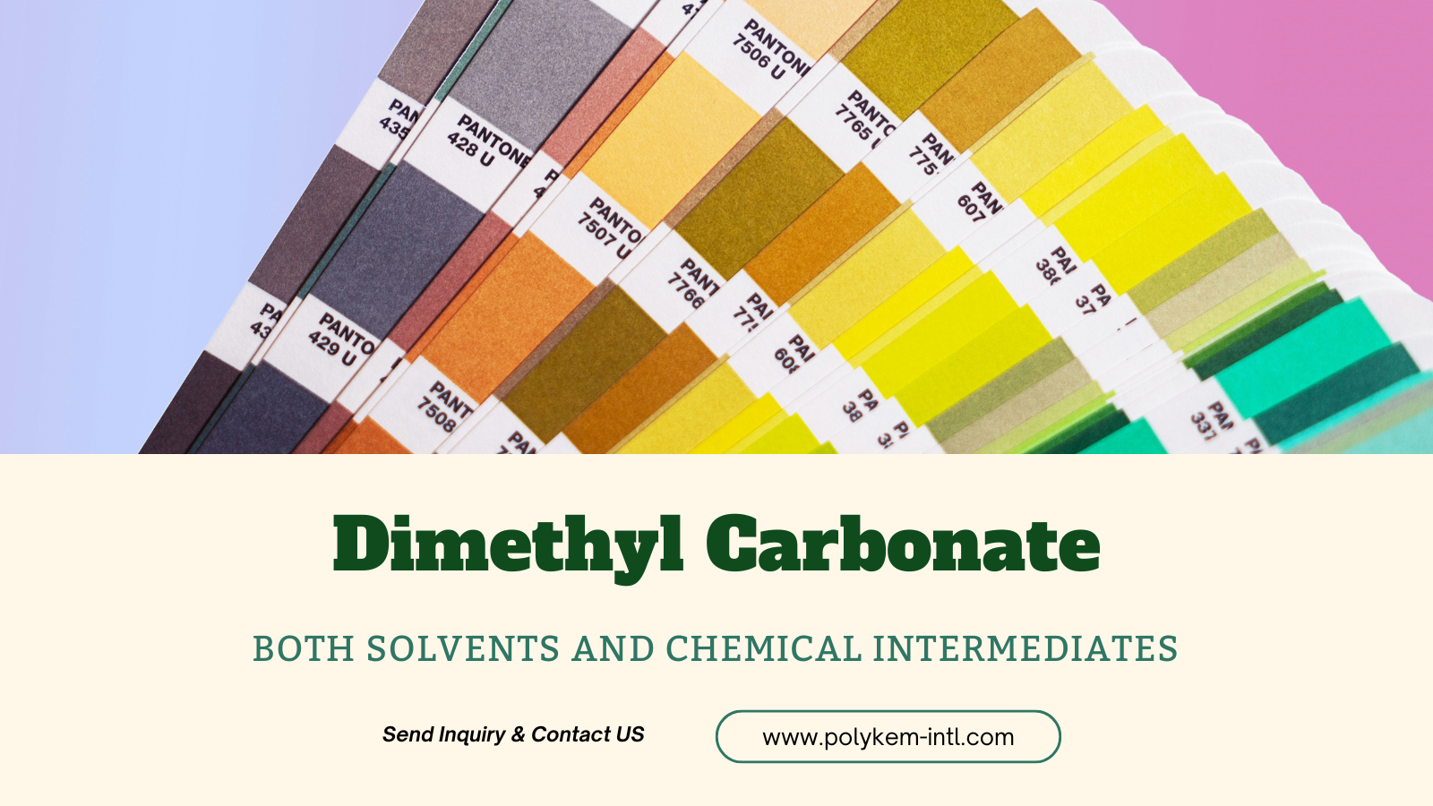 Polykem -Dimethylcarbonat (DMC): sowohl Lösungsmittel als auch chemische intermediäre Doppelvorteile