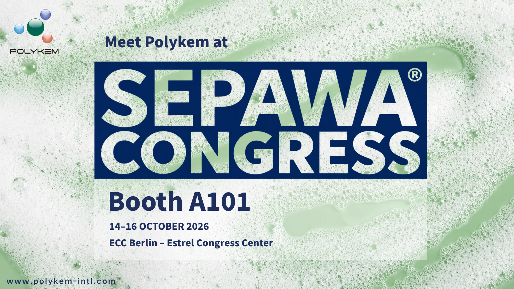 Polykem stellt auf dem SEPAWA-Kongress 2026 aus – Besuchen Sie Stand A101