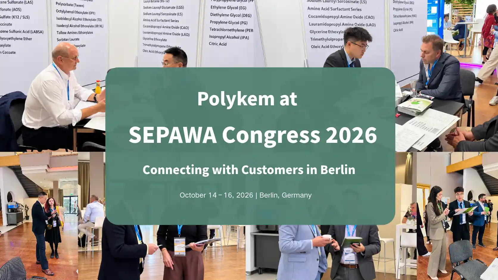 Polykem auf dem SEPAWA-Kongress 2026: Kundentreffen und Produktdiskussionen in Berlin